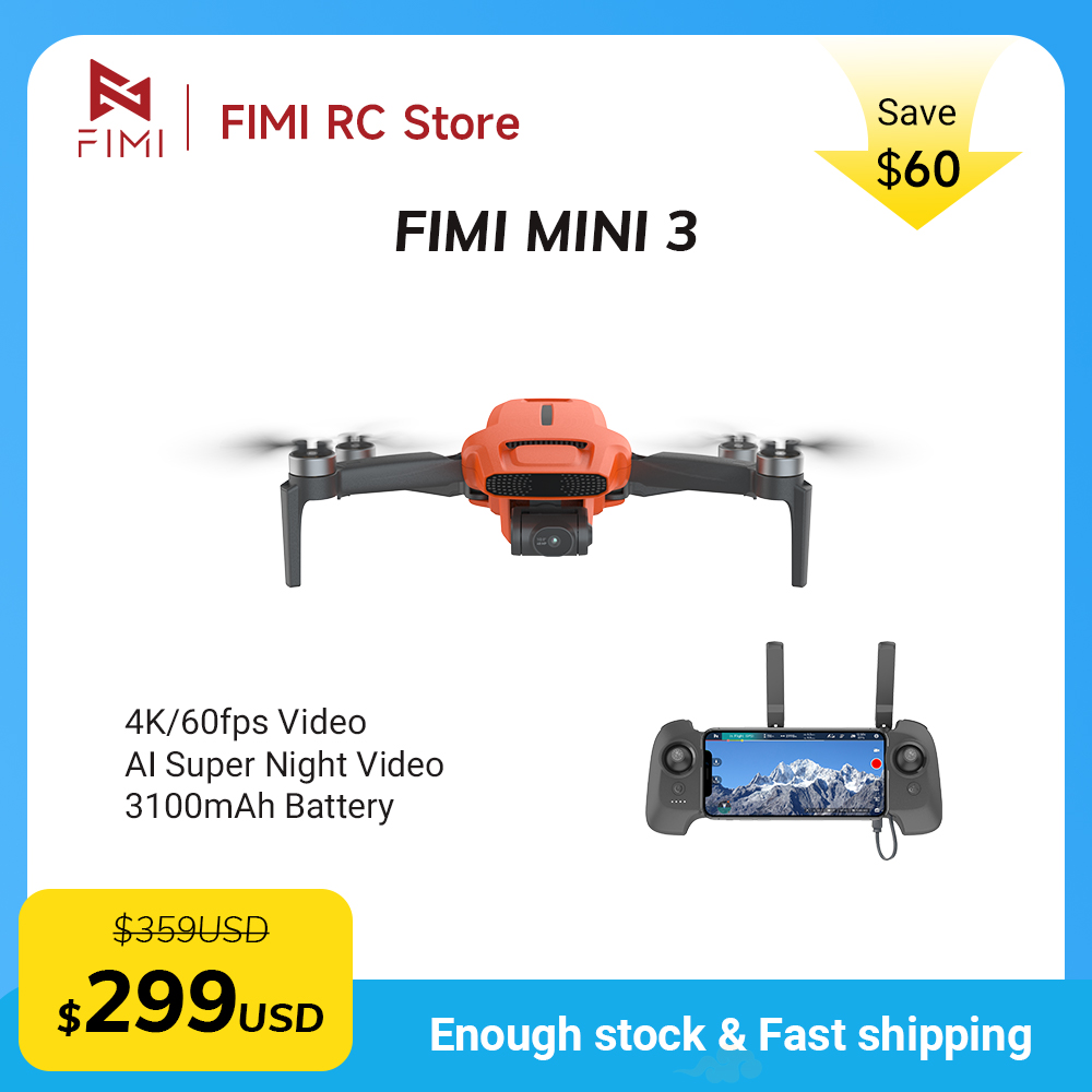 FIMI MINI 3 Camere Drone 4K 60 - огляд і ціна Drone Gimbal 3 Axis